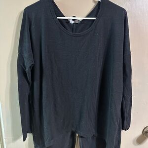 Lulu's Black Oversized Sweatshirt